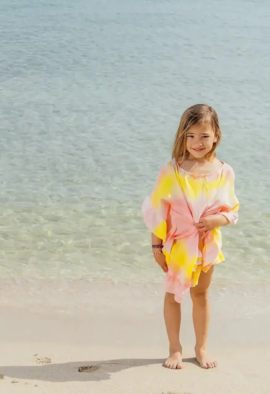 Caftan fille tie dye, rose/jaune  | SPRITZ - Image 3