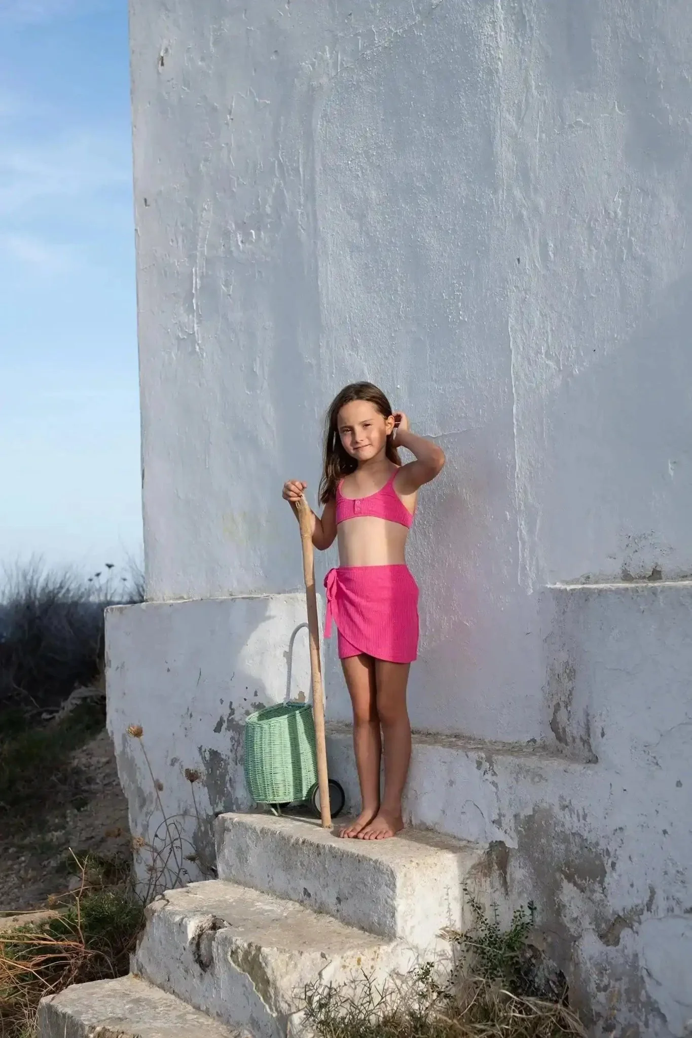 Jupe nouée, rose lurex | JUPE CALYPSO - Image 3