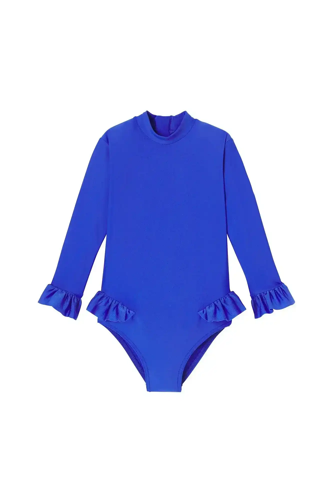 Maillot bébé fille anti UV, manches longues bleue| BORA BORA BEBE - Image 2