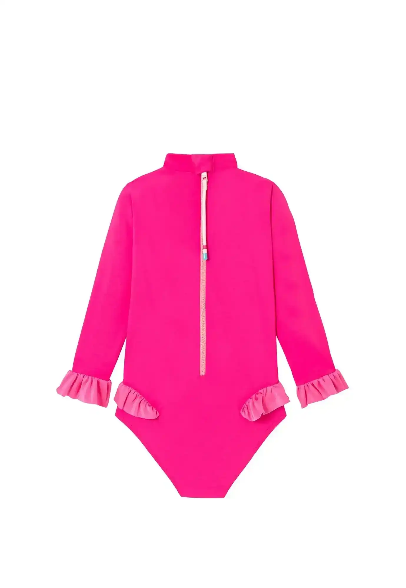 Maillot bébé fille Anti-UV, manches longues rose bonbon| BORA BORA BEBE - Image 2