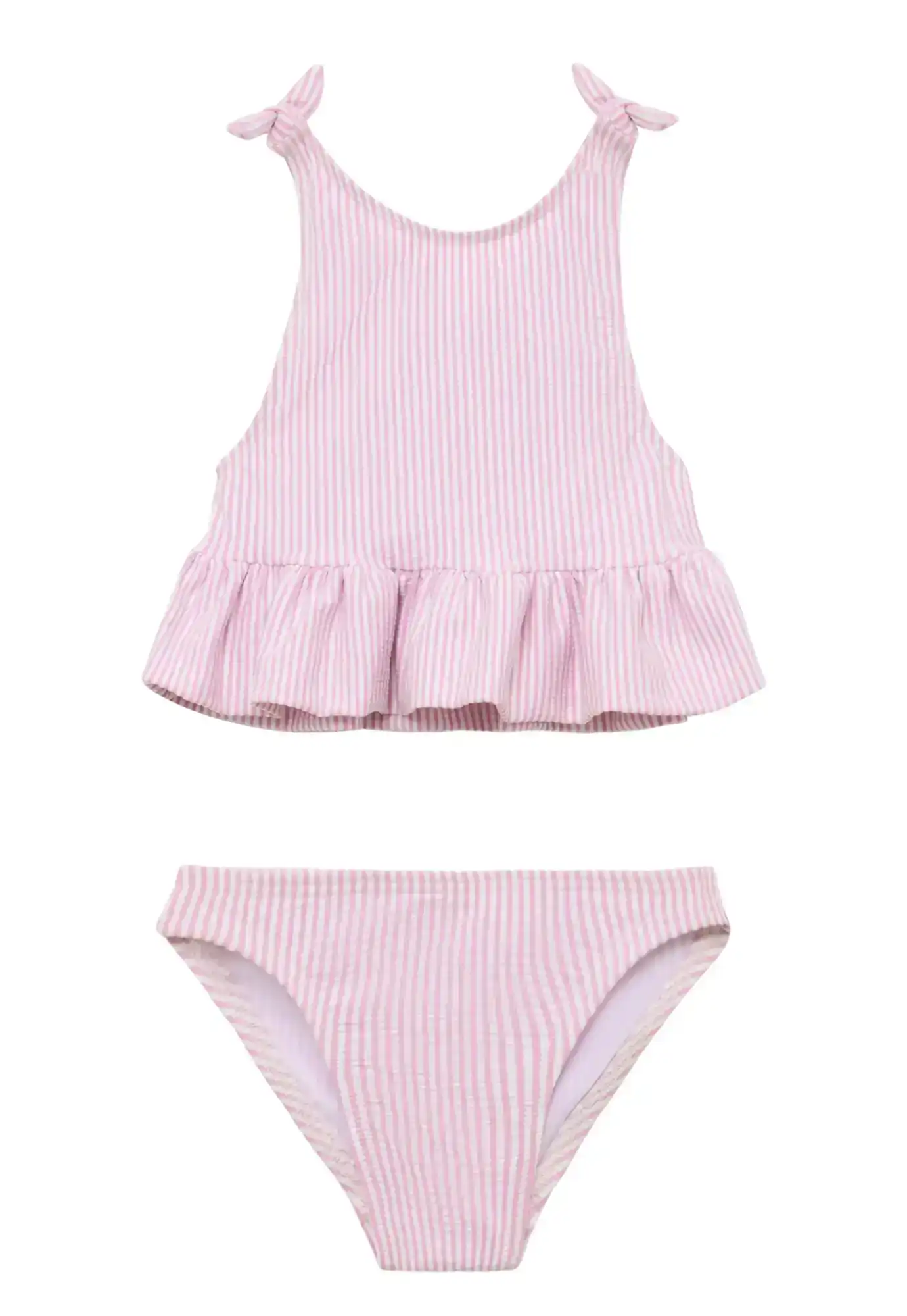 Maillot de bain deux pièces fille rayé lilas | CANDY 2P - Image 2