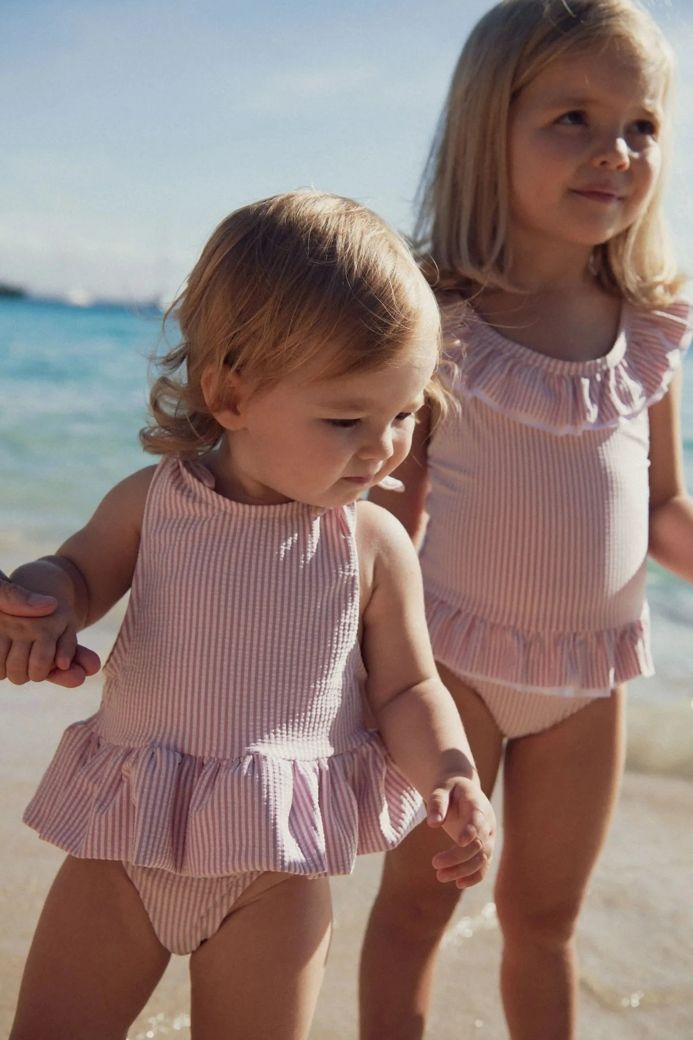 Maillot de bain deux pièces fille rayé lilas | CANDY 2P - Image 5