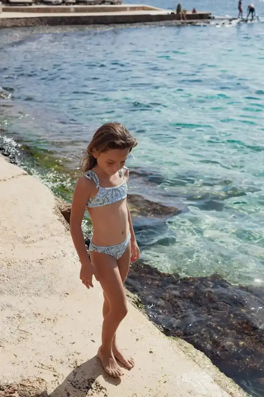 Maillot de bain deux pièces fille, bleu | POPPY 2P - Image 3