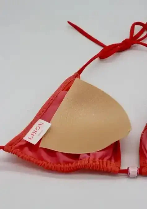 Maillot de bain deux pièces triangle fille, corail | BERMUDES 2P - Image 5
