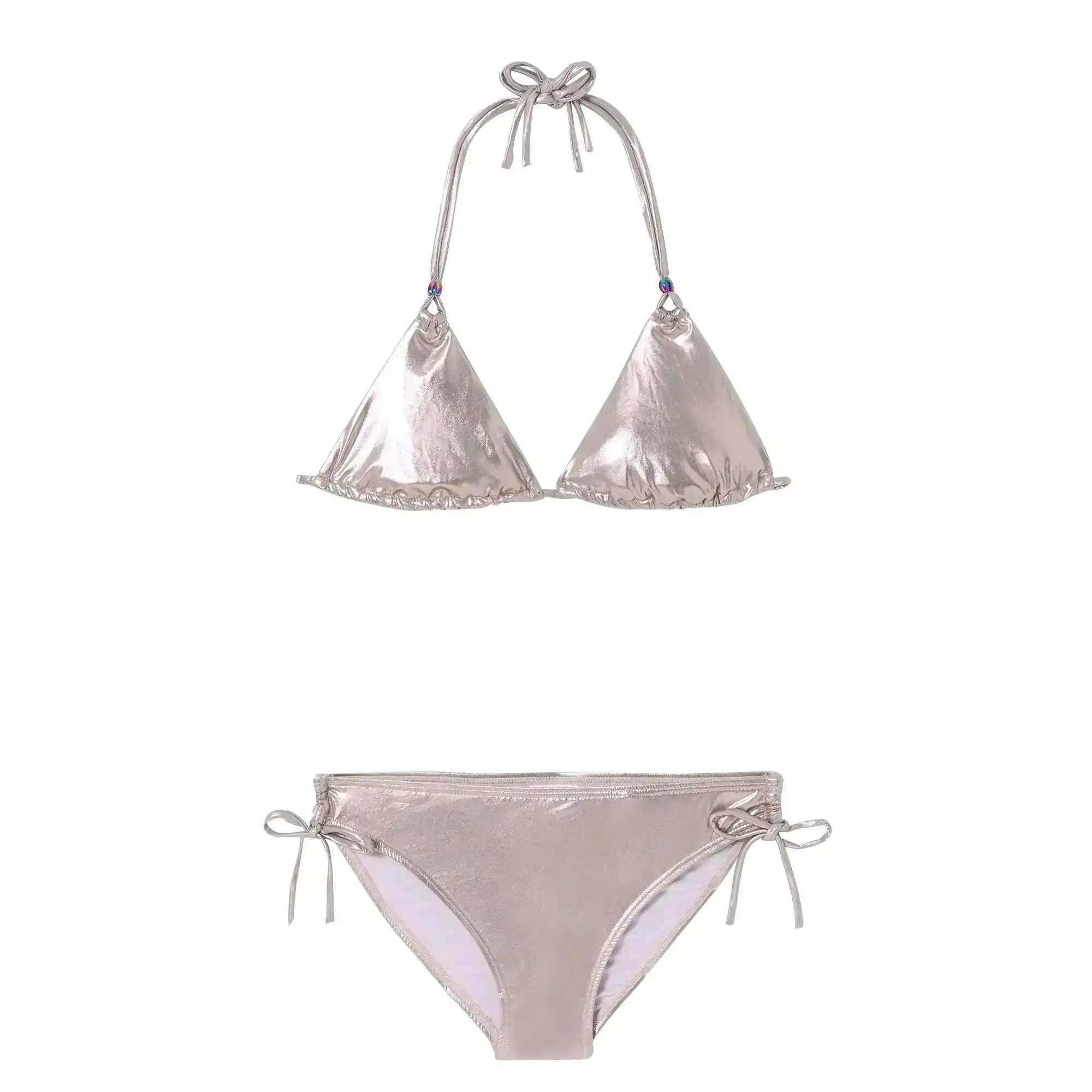 Maillot de bain deux pièces triangle, pink gold | GLOW 2P - Image 2