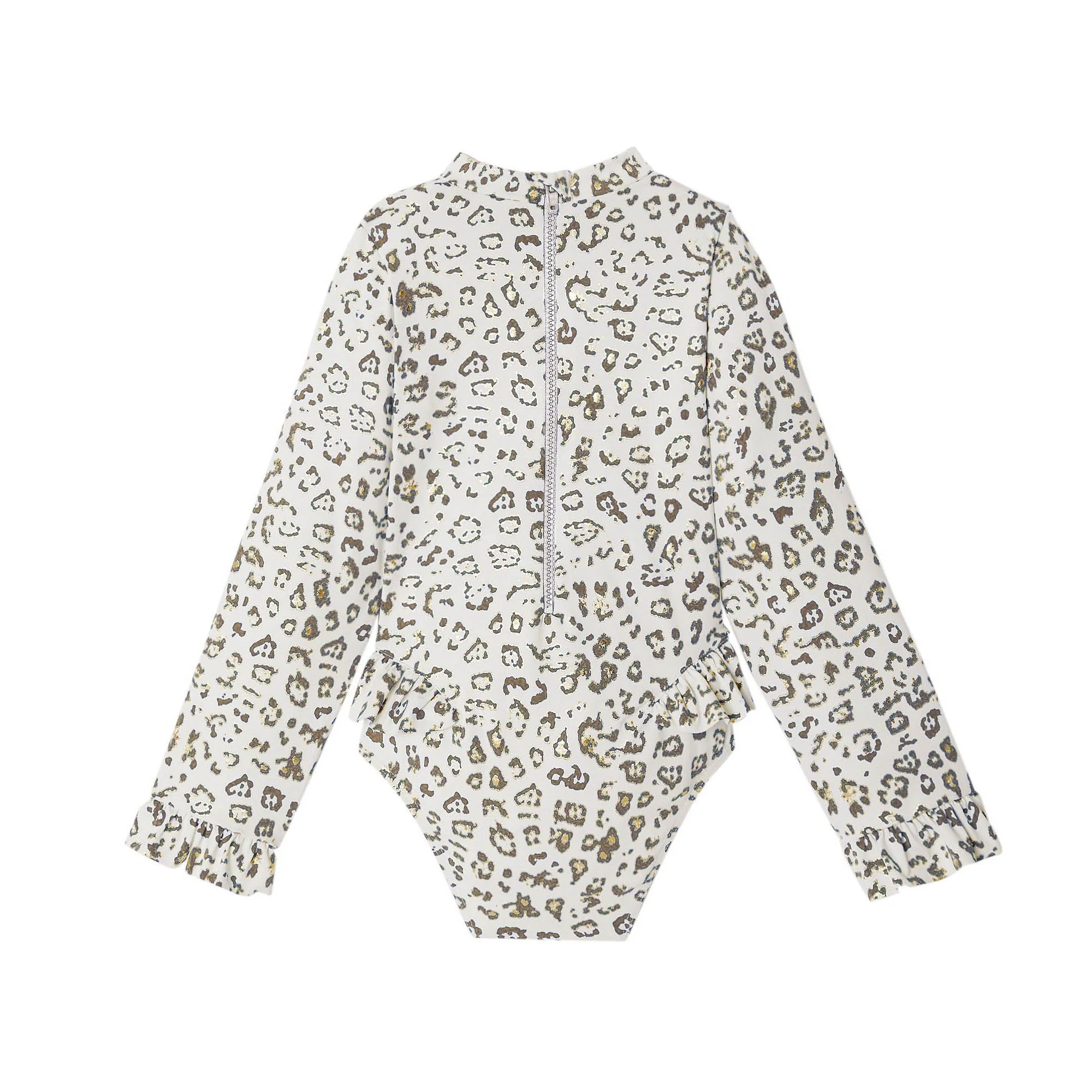 Maillot de bain manches longues bébé fille, léopard kaki | SAVANNA BABY - Image 5