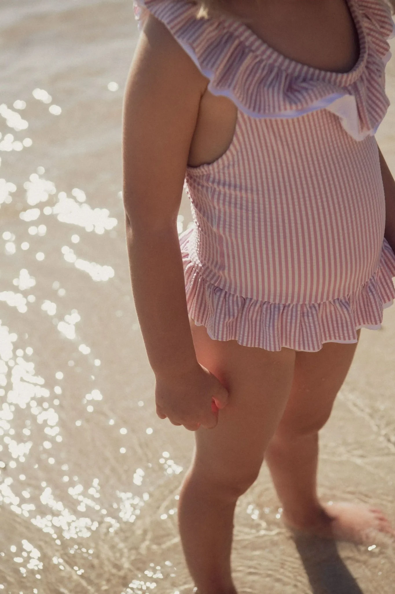 Maillot de bain une pièce fille à volants lilas | CANDY 1P - Image 4