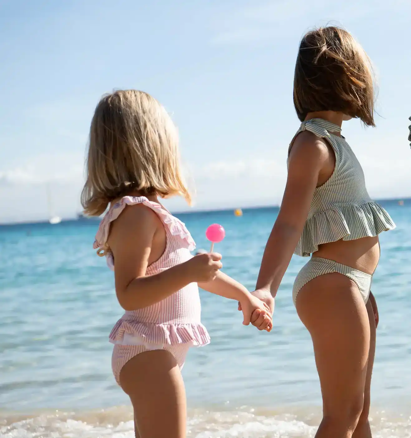 Maillot de bain une pièce fille à volants lilas | CANDY 1P - Image 5