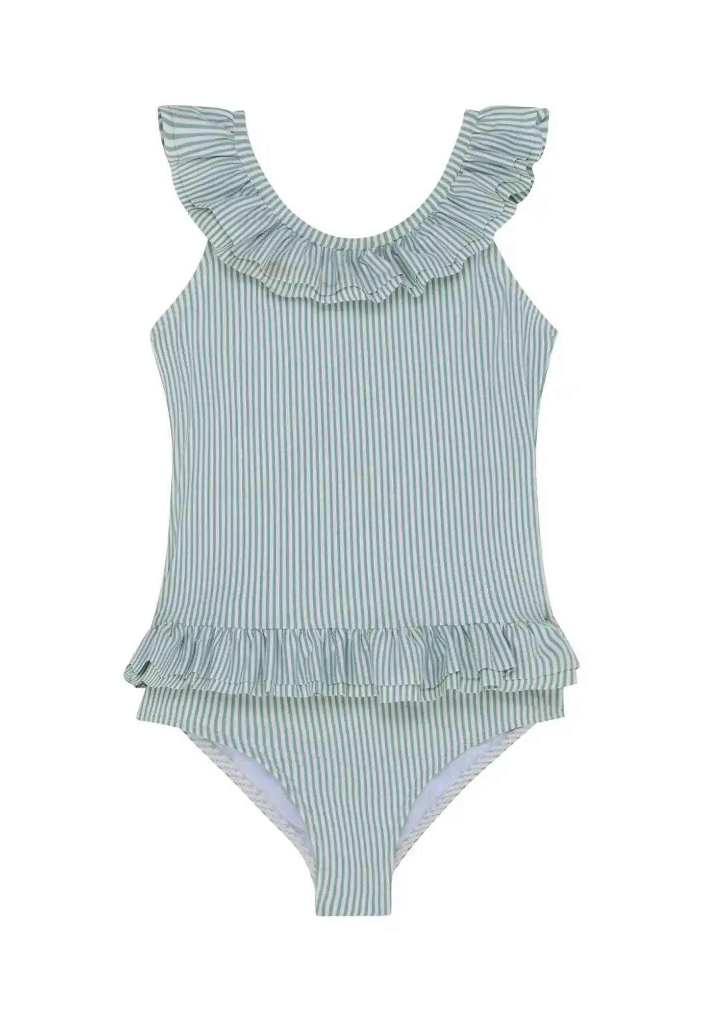 Maillot de bain une pièce fille rayé vert | CANDY 1P - Image 2