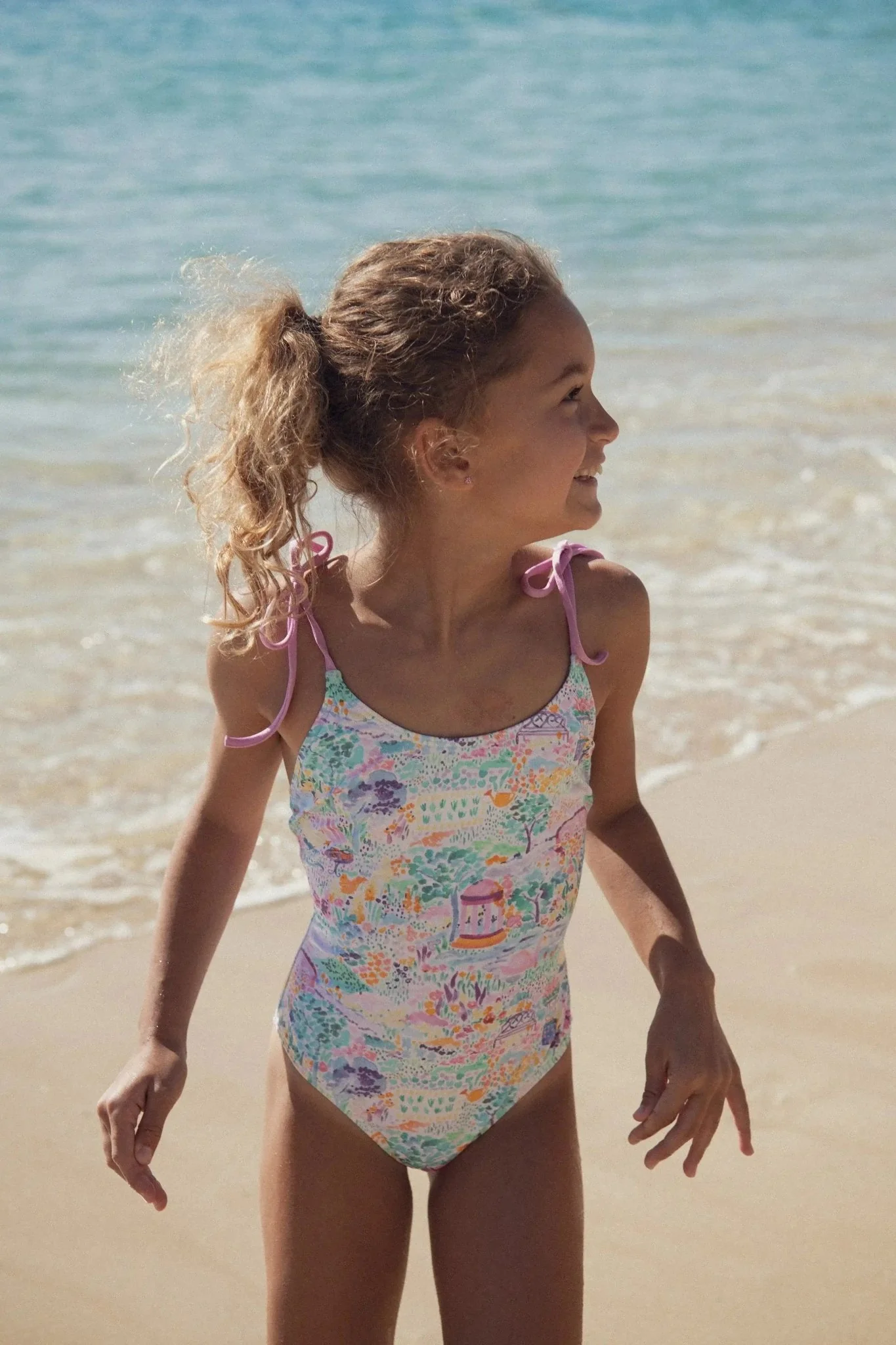 Maillot de bain une pièce fille, rose | BLOOM 1P - Image 3