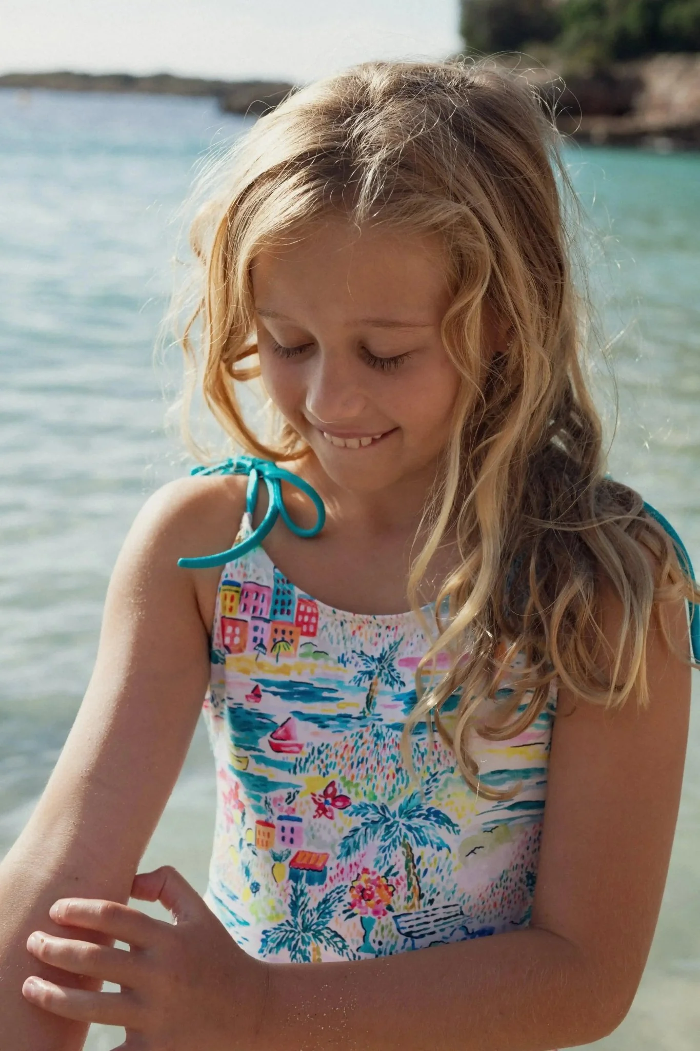 Maillot de bain une pièce fille, aqua | GIGI 1P - Image 3