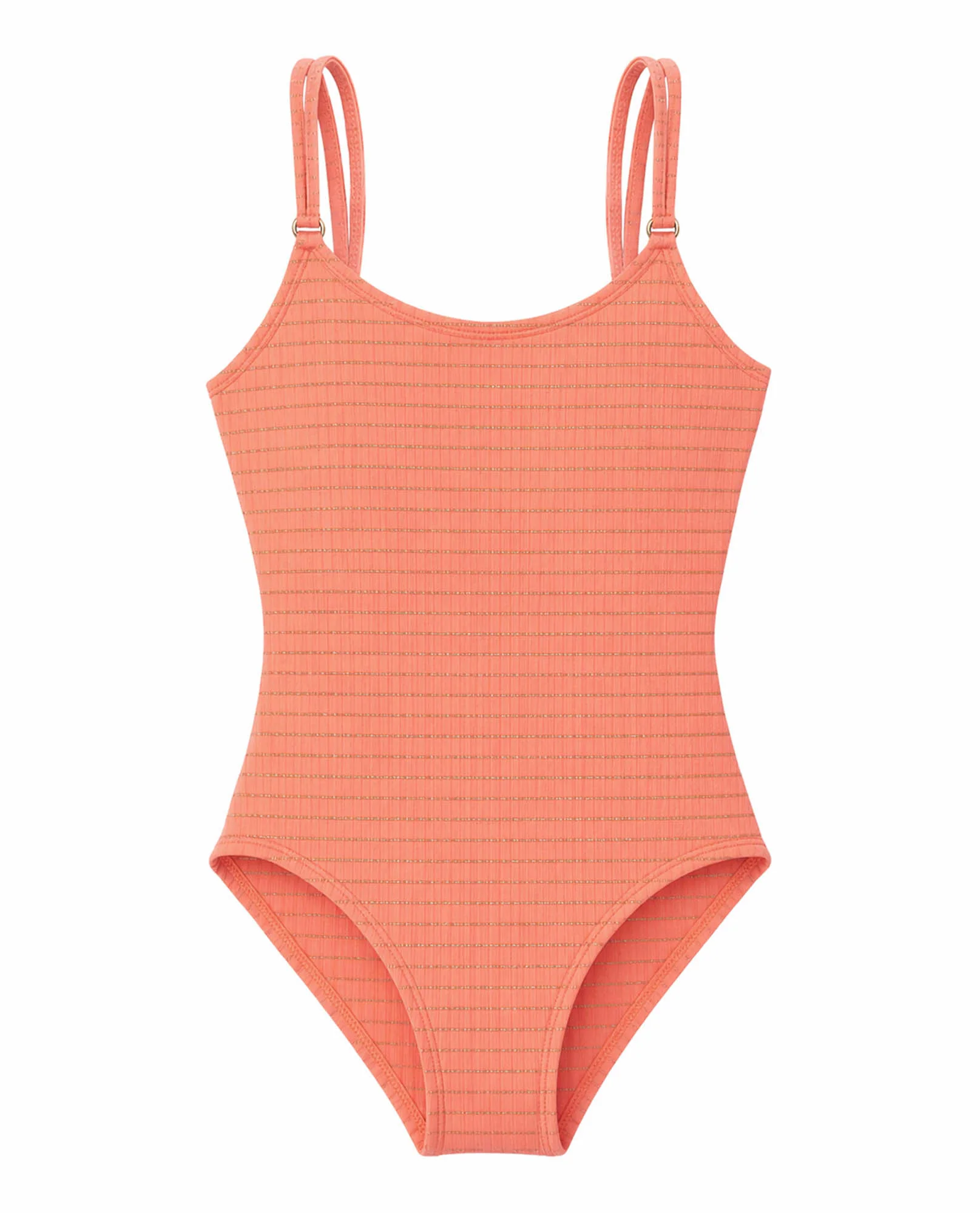 Maillot de bain une pièce fille, corail | CALYPSO 1P - Image 2