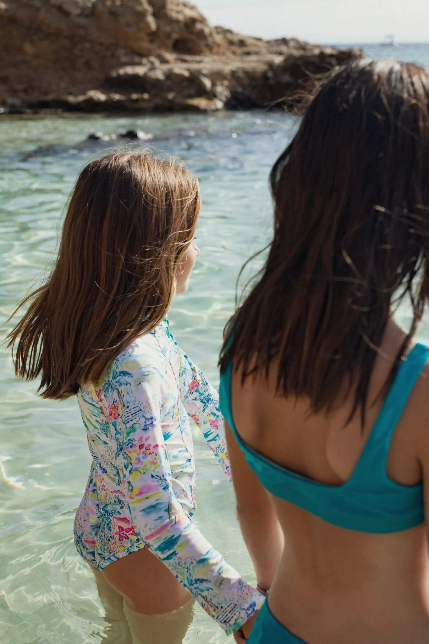 Maillot de bain une pièce manche longue, aqua | GIGI COMBI - Image 4