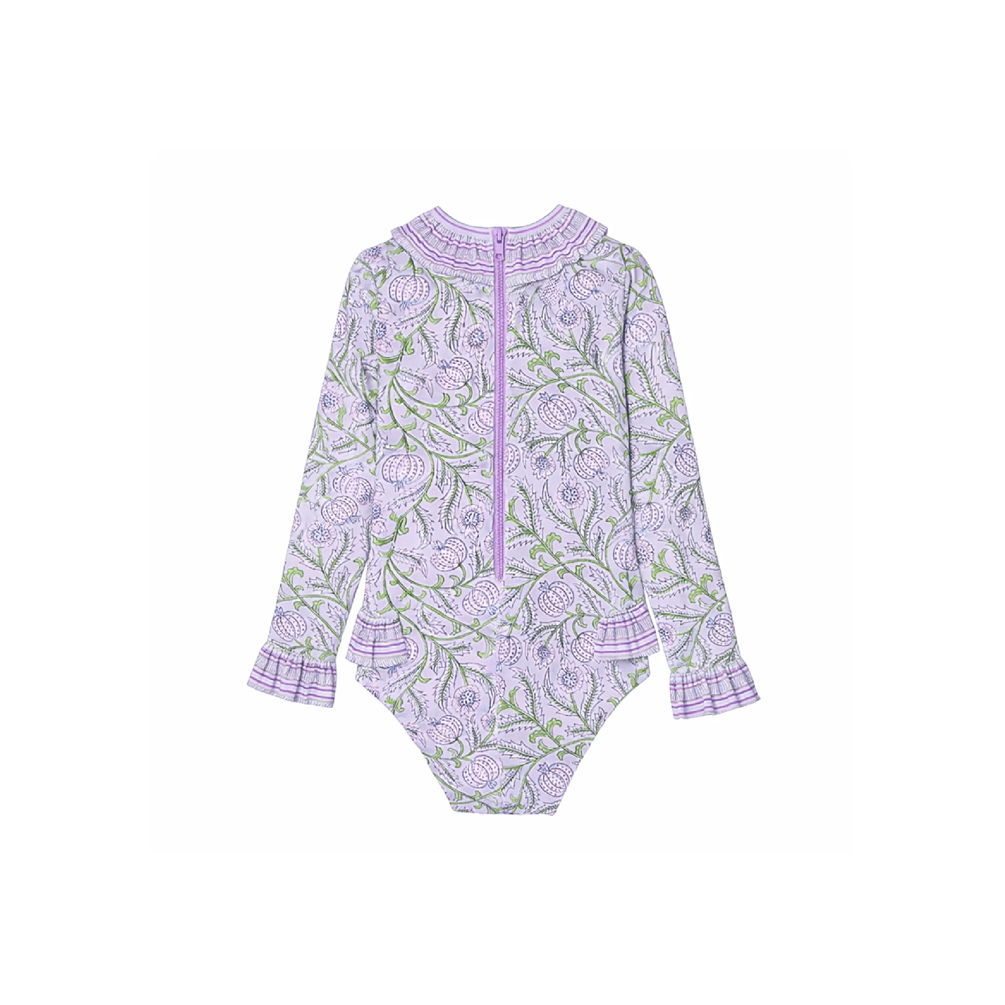 Maillot de bain une pièce manche longue, violet | POPPY BEBE - Image 6