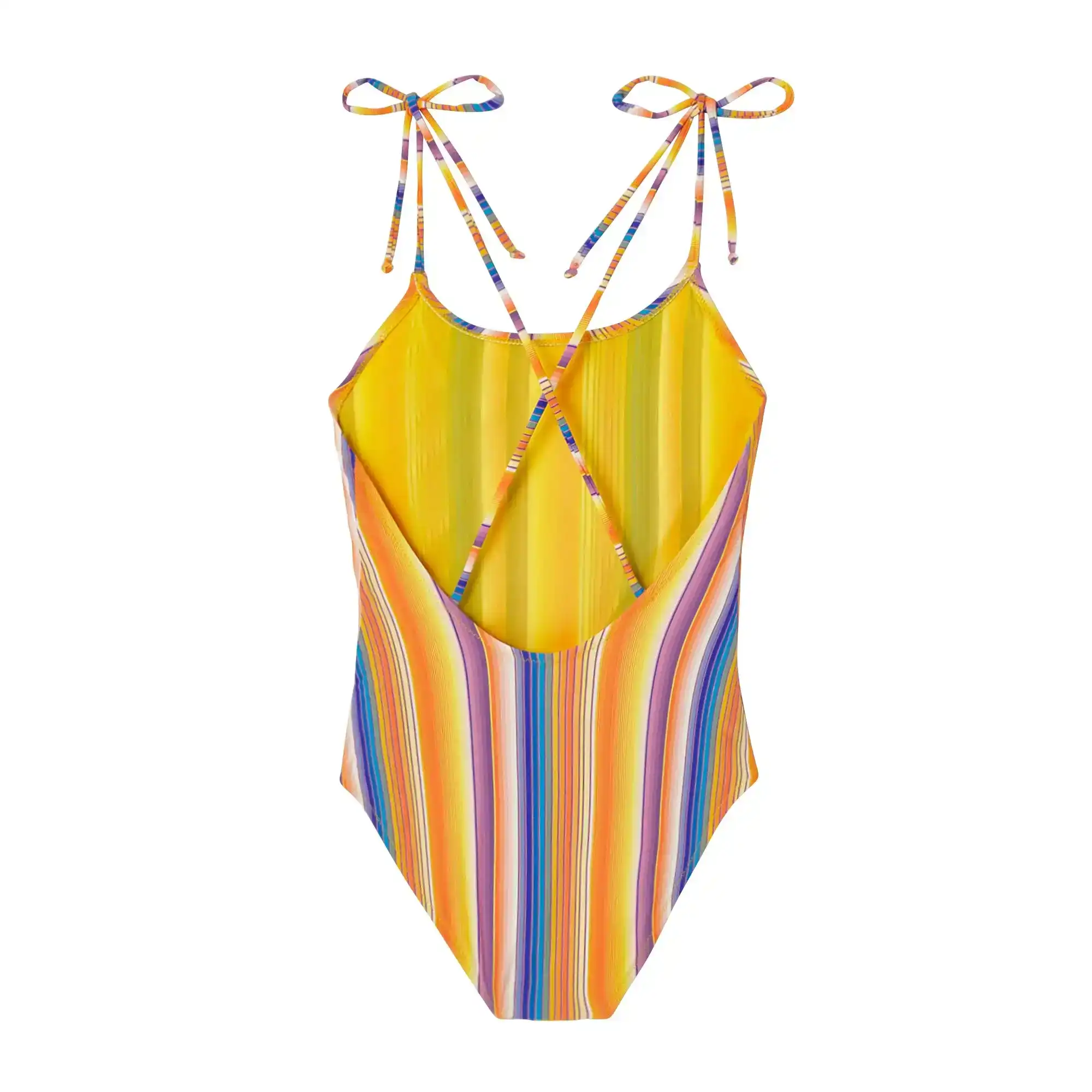 Maillot de bain une pièce fille, rayures oranges  | ARIZONA 1P - Image 3