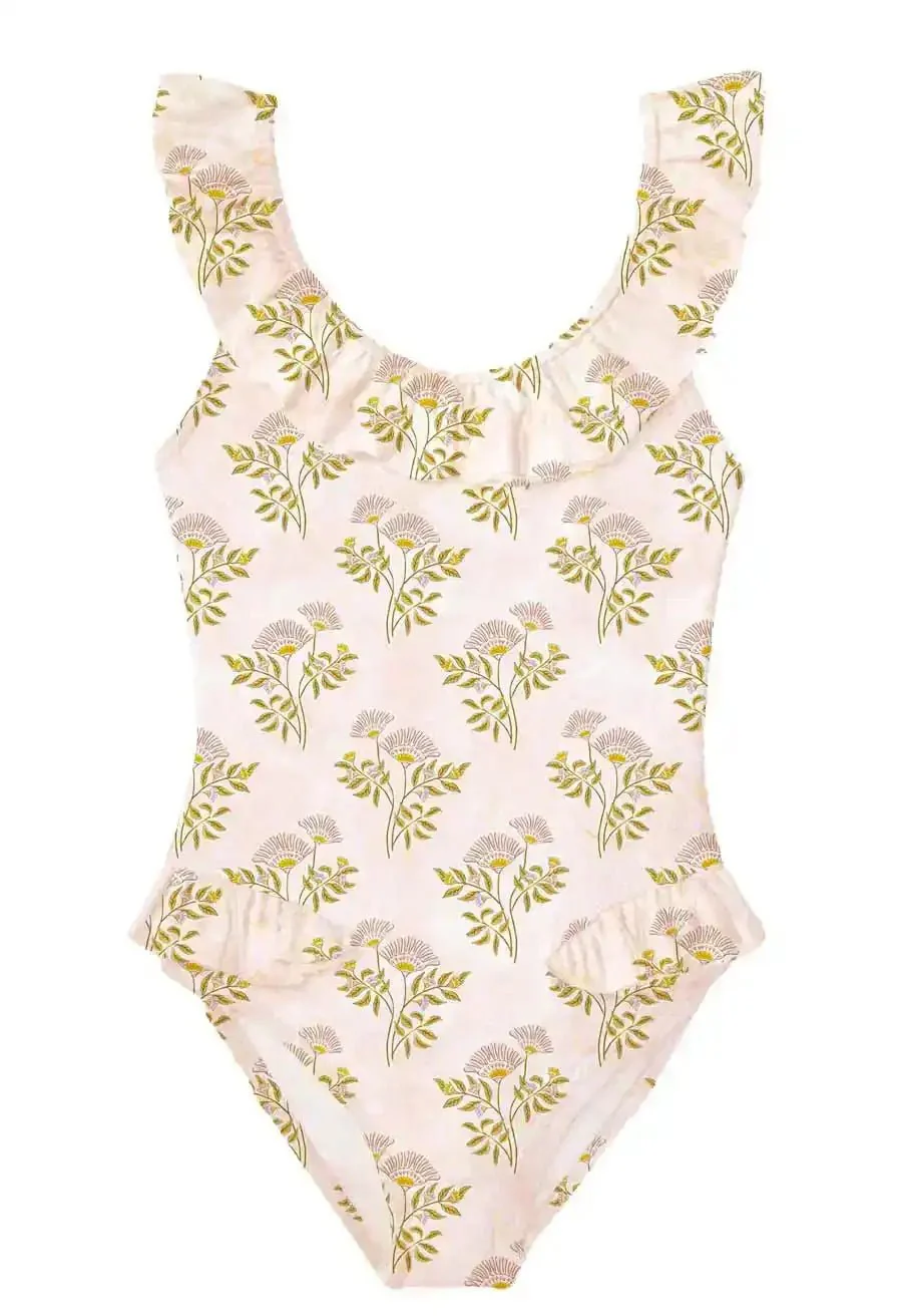 Maillot une pièce fille, rose  | JASMINE 1P - Image 2