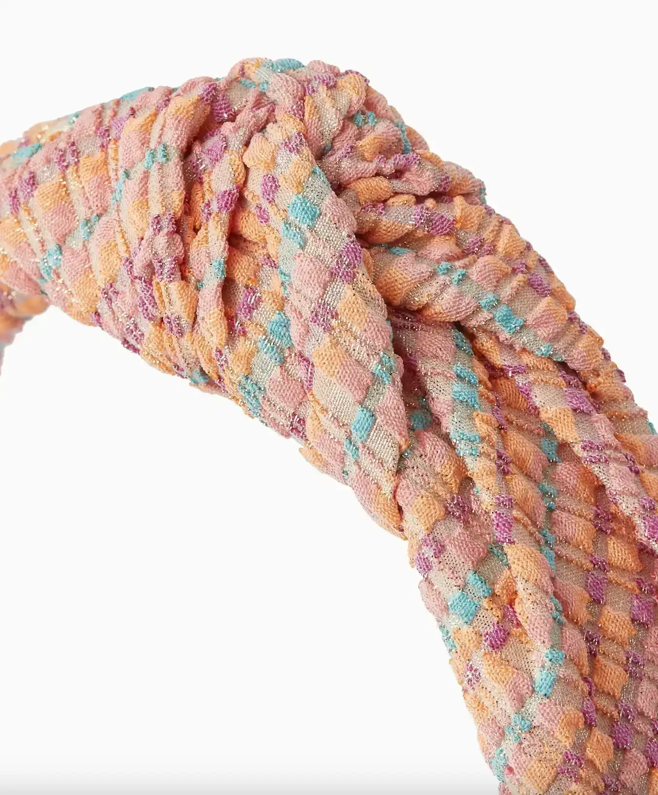Serre-tête en tweed corail | COCO - Image 4