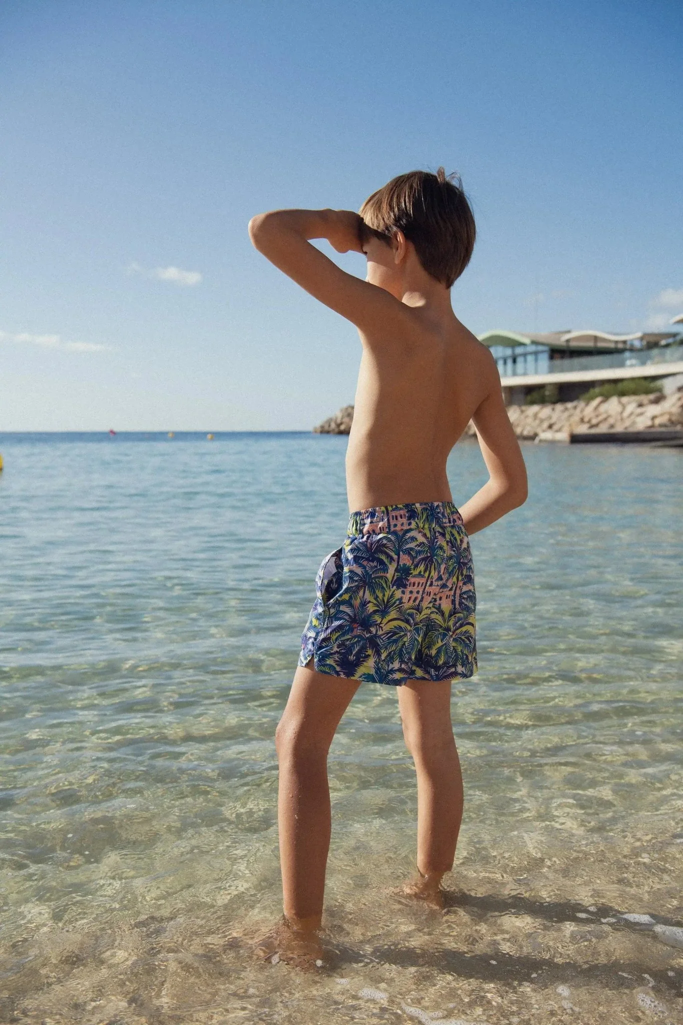 Short de bain garçon, imprimé bleu | JUNGLE - Image 3