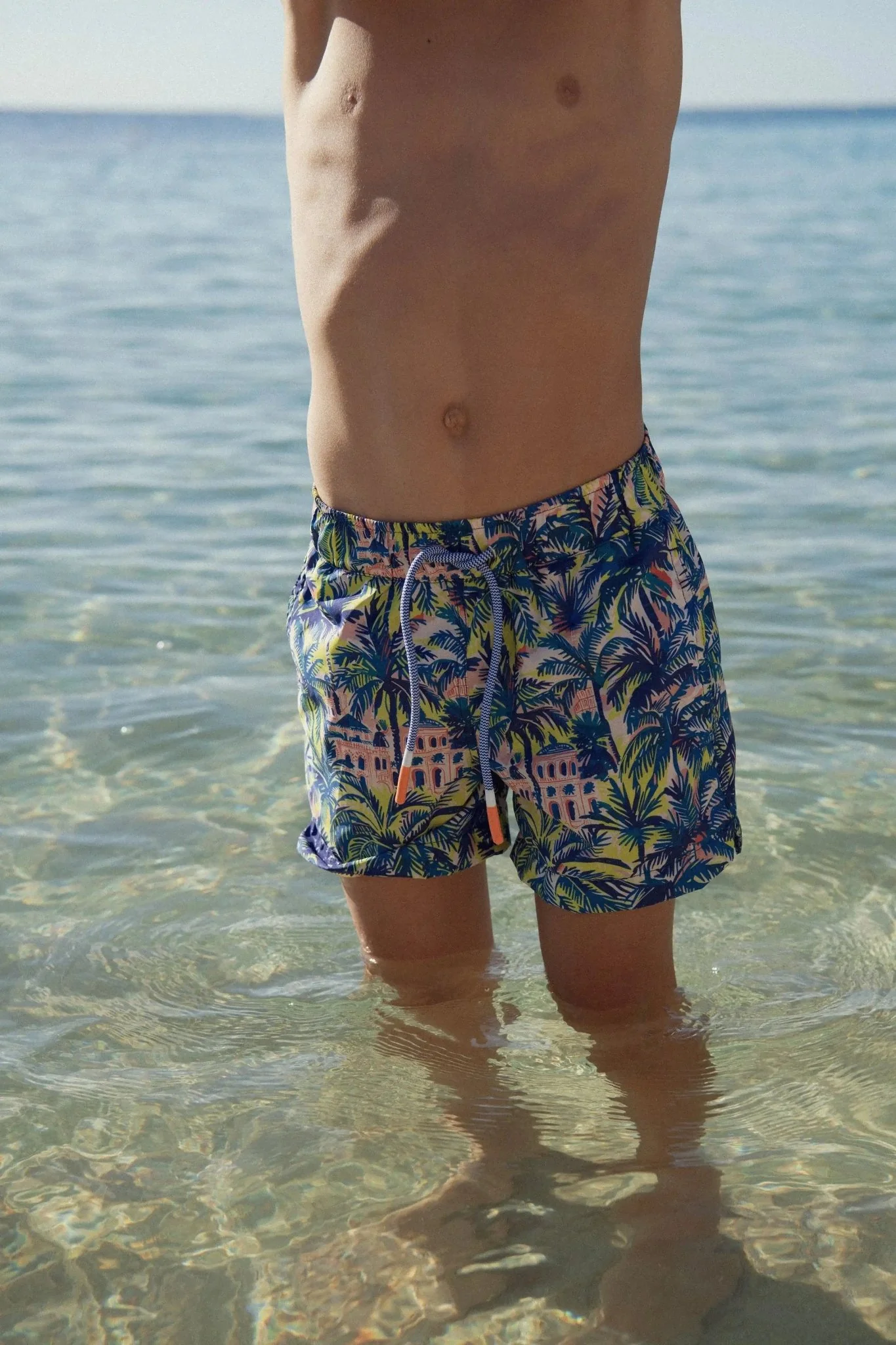 Short de bain garçon, imprimé bleu | JUNGLE - Image 4